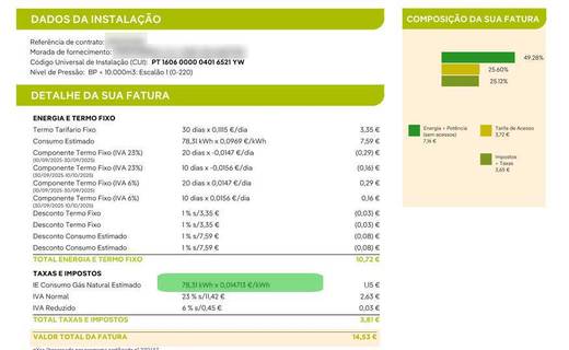 ver consumos de gás na fatura Iberdrola