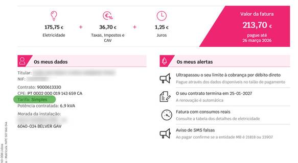 saber se tem tarifa simples ou bi-horária SU Eletricidade