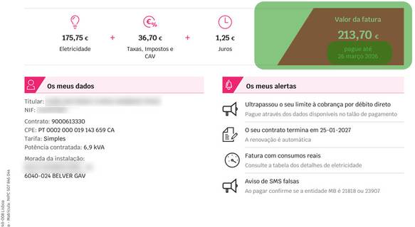 ver data pagamento da fatura Galp